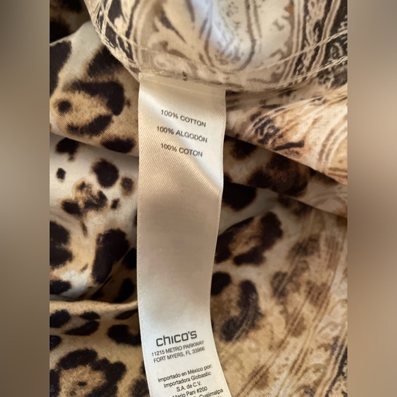 Chicos size 2 animal print blouse. NWT. - Picture 3 of 4